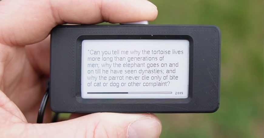 This is the tiniest e-reader in the world, and you can build one yourself